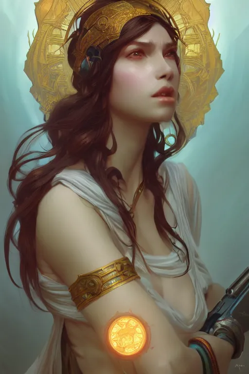 Prompt: goddess of photography, highly detailed, digital painting, artstation, concept art, smooth, sharp focus, illustration, Unreal Engine 5, 8K, art by Ross Tran and greg rutkowski and alphonse Mucha