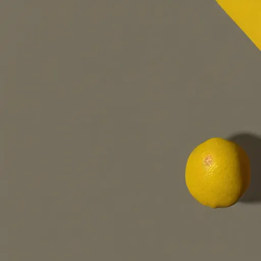 Image similar to a render of a low polygon lemon, unreal engine