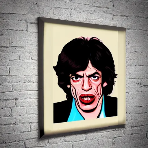Image similar to individual mick jagger aged 2 4 silk screen butcher billy style