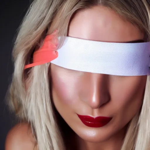 Image similar to beautiful women blindfold