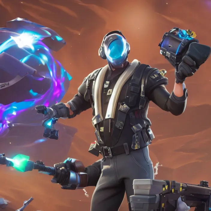 Image similar to Elon musk as a Fortnite character, cinematic, detailed