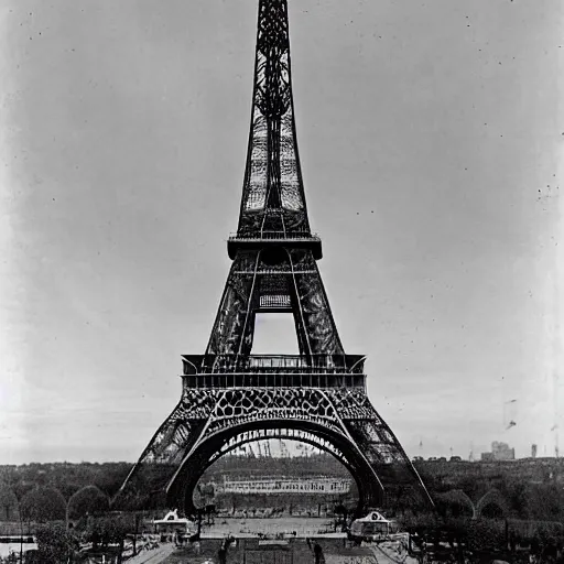 Image similar to the Eiffel Tower, photographed on November 23rd, 1888 during its construction