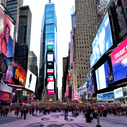 Prompt: the uss enterprise from star trek, parked in times square