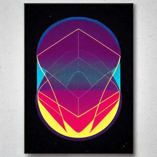 Image similar to tycho chillwave geometric posterpunk printcore