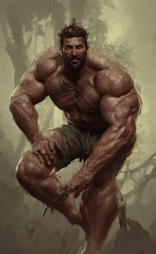 Image similar to god of the forest, 30 years old, rugged, male, gorgeous gorgeous gorgeous, detailed face face face face, amazing, thighs thighs thighs thighs, muscular, intricate, highly detailed, digital painting, artstation, concept art, sharp focus, illustration, by greg rutkowski