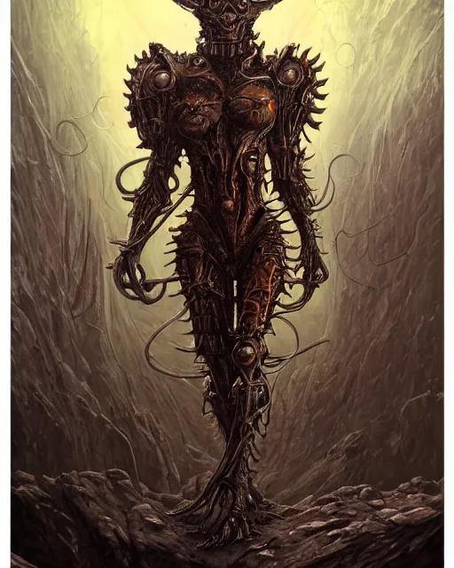 Image similar to gorey fleshmetal cyborg daemonhost, by antonio j. manzanedo, giger, alex grey, android jones, wayne barlowe, philippe druillet, raymond swanland, cyril rolando, josephine wall, harumi hironaka, trending on artstation