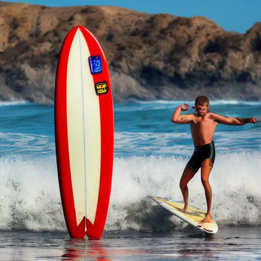 Prompt: california surfer boy