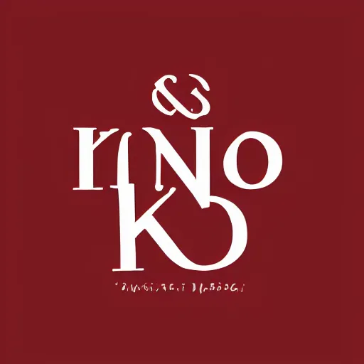 Image similar to “logo design with text KINOMO, modern, dark red”