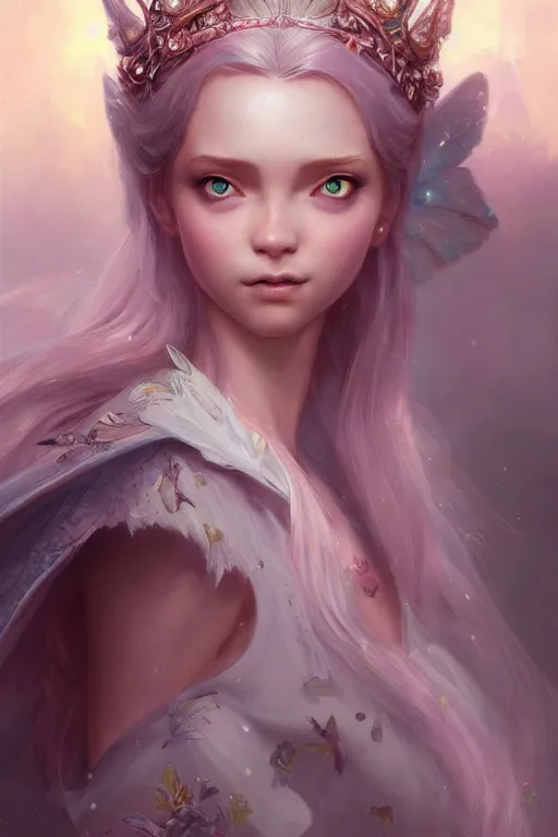 Image similar to fairy princess, highly detailed, d & d, fantasy, highly detailed, digital painting, trending on artstation, concept art, sharp focus, illustration, art by artgerm and greg rutkowski and fuji choko and viktoria gavrilenko and hoang lap