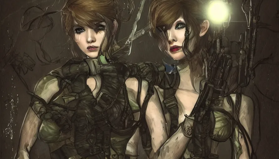 Image similar to quiet from metal gear solid 5 as a lovecraftian witch