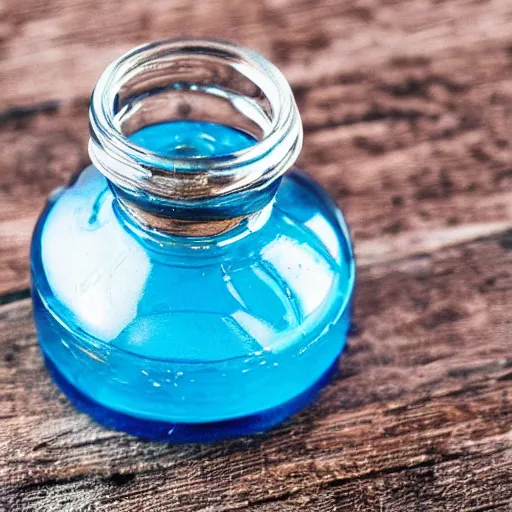 Image similar to blue fire in a bottle