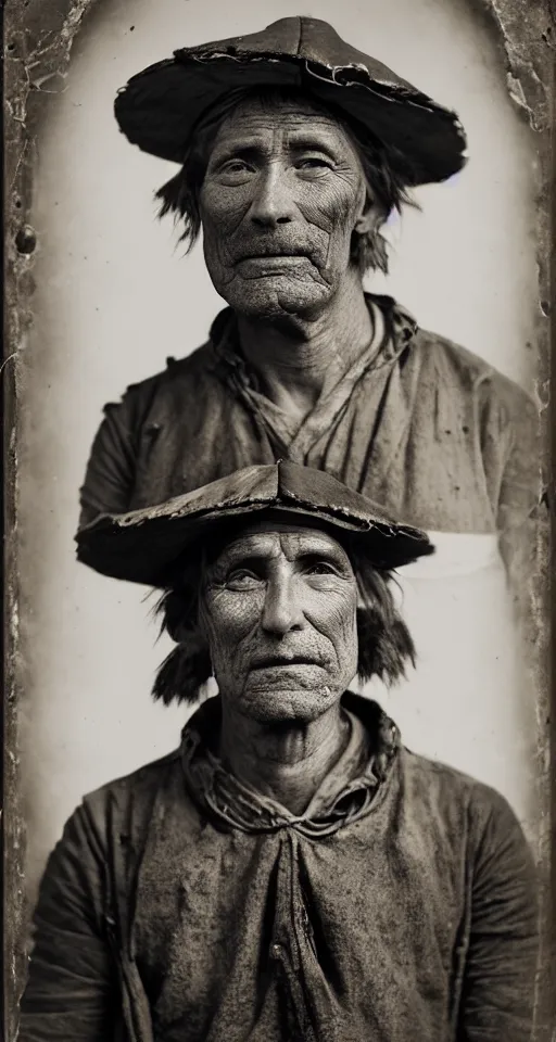 Prompt: a highly detailed digital collodion photograph, a portrait of a shipwright