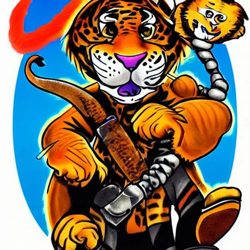 Image similar to “Tattoo of Kellogg’s Tony the Tiger wearing a pirate’s hat and eye patch”