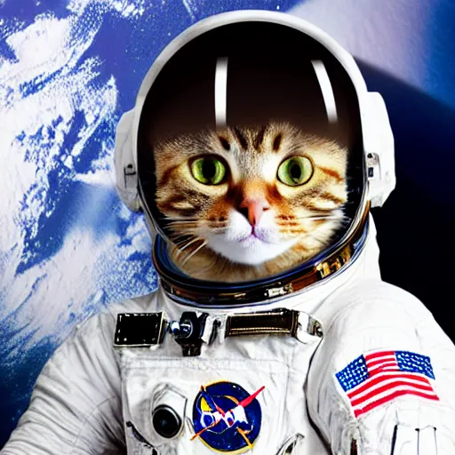 Image similar to photo of astronaut cat, ultra hd, ultra detailed, 8 k