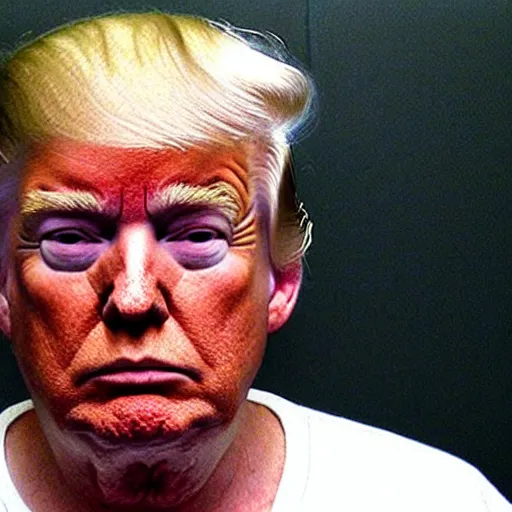 Image similar to donald trump prison mugshot