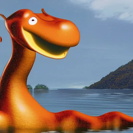 Image similar to loch ness monster in disney up (2009)