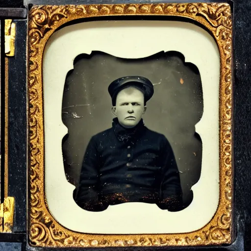 Image similar to tintype photo, pinhead