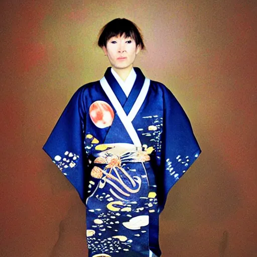 Image similar to war kimono, space punk