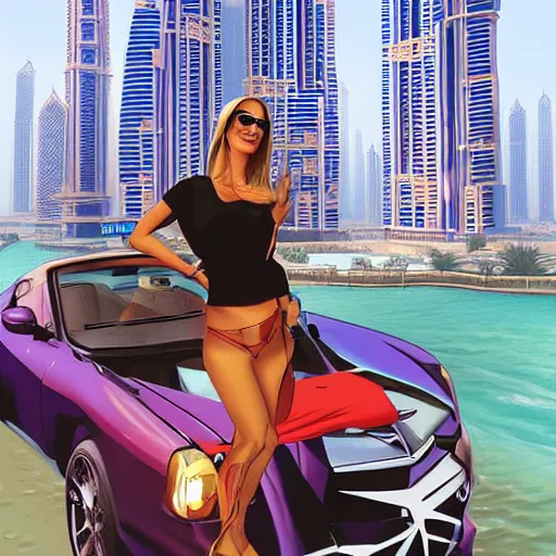 Image similar to gta : dubai by mark brooks