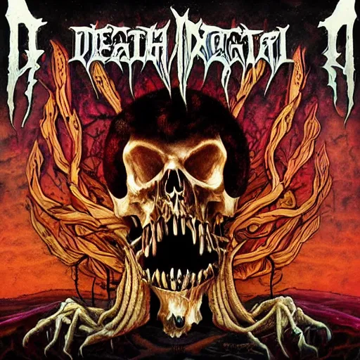 Image similar to death metal album cover award winning masterpiece