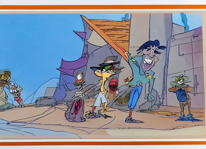 Image similar to original animation cel of discheveled rockstar by milt kahl