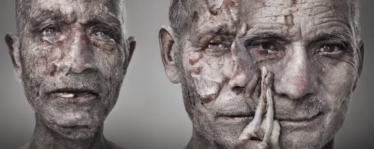 Image similar to portrait of worldwide diseases if they're was a human, 8k, highly detailed, photography,