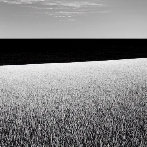 Image similar to black and white minimalist landscape photos with a low horizon