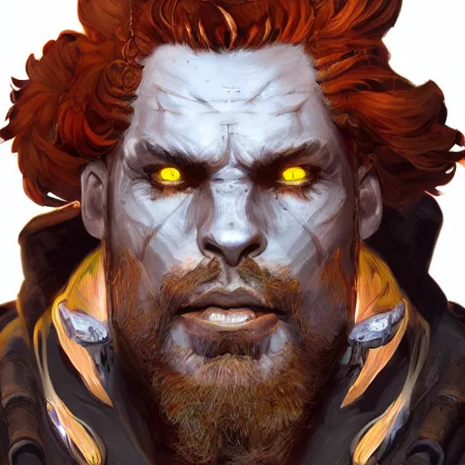 Prompt: ifrit, Apex Legends character digital illustration portrait design, by android jones, detailed, cinematic lighting, wide angle action dynamic portrait