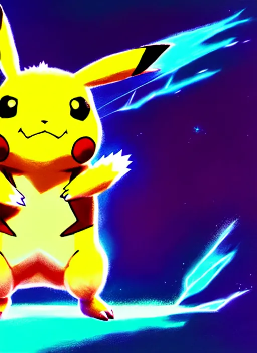 colorful pokemon pikachu-Artwork by @ tuman_69