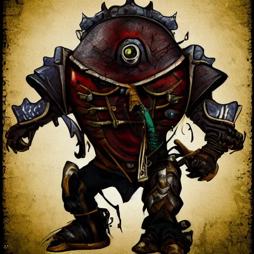 Prompt: cockroach character, securityguard, in the style of warhammer fantasy : : head torso legs drawing