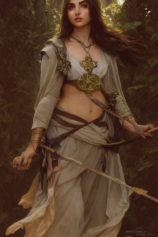 Prompt: Ana de Armas, druid, cleric, flame spell, D&D, fantasy, intricate, cinematic lighting, highly detailed, beautiful, digital painting, artstation, masterpiece, concept art, smooth, sharp focus, illustration, art by Artgerm and Greg Rutkowski and Alphonse Mucha and william-Adolphe Bouguereau