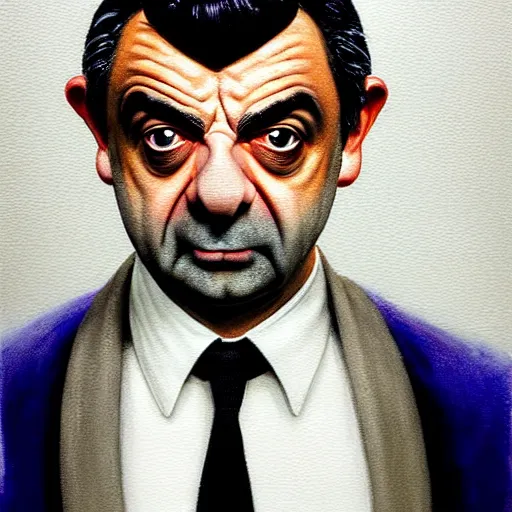 Image similar to hyperrealistic mixed media high resolution painting of (Rowan Atkinson) disguised as !!Batman!!, stunning 3d render inspired art by Jamie Salmon and István Sándorfi and Greg Rutkowski, perfect facial symmetry, dim volumetric lighting, 8k octane beautifully detailed render, full body shot, post-processing, extremely hyper-detailed, intricate, epic composition, highly detailed attributes, highly detailed atmosphere, cinematic lighting, masterpiece, trending on artstation, very very detailed, masterpiece, stunning, flawless completion, lifelike texture, perfection,