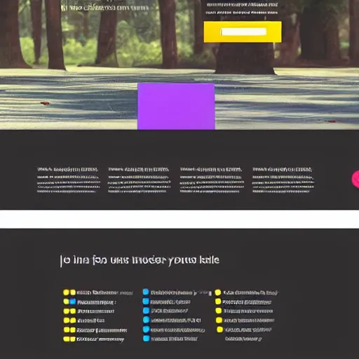 Image similar to modern webpage design layout, bright colours