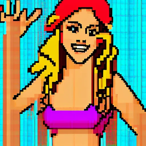 Image similar to shakira 1 6 bit style