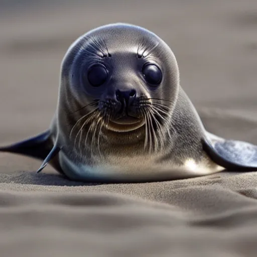 Prompt: baby seal giving a thumbs up