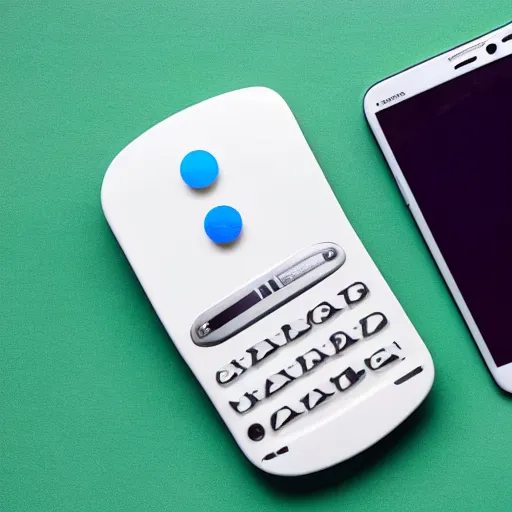 Prompt: a futuristic phone with texts and emojis from another universe