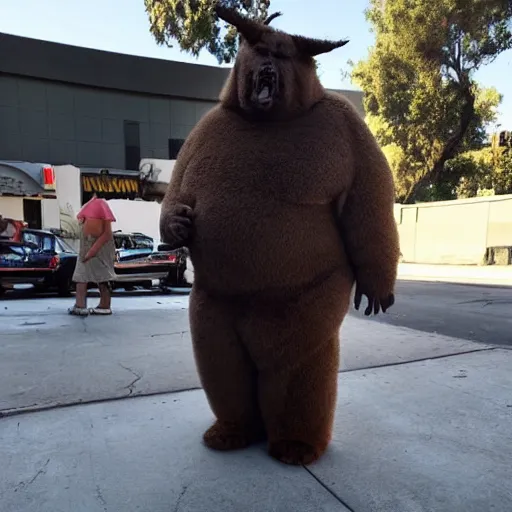 Image similar to LOS ANGELES, CA, USA-SEP 20, 2017: Just one of the most adorable huge fluffy huggable creatures that emerged from the opening of the Hellmouth