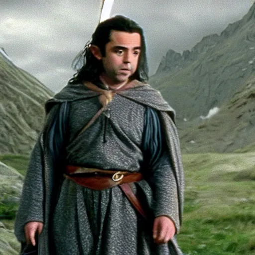 Image similar to Still of Xavi Hernandez in the lord of the rings (2001) as Gandalf