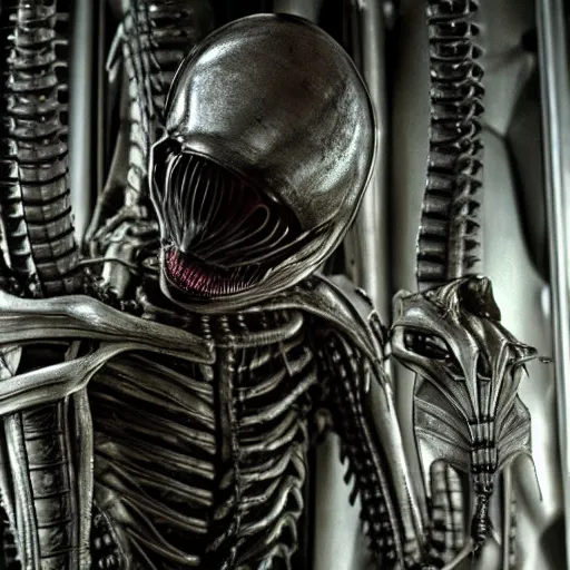 Image similar to film still of saul goodman in alien, giger, detailed