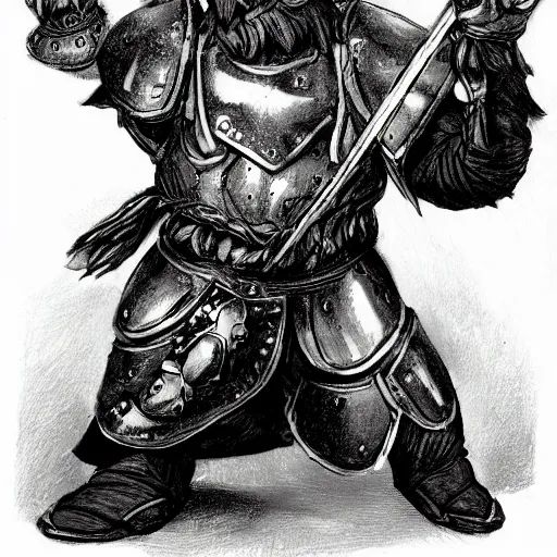 Image similar to a kislev warrior who is wearing iron gauntlets in the shape of bear claws in the style of warhammer fantasy : : head and shoulders drawing