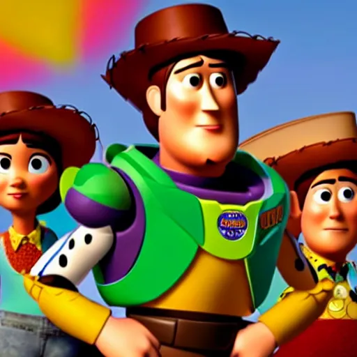 Prompt: john lennon in toy story 3 ( 2 0 1 0 ), pixar, animated,