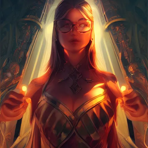 Prompt: personification of justice, by wlop and artgerm, very coherent symmetrical artwork, ultra HD, 4k, hyper realistic