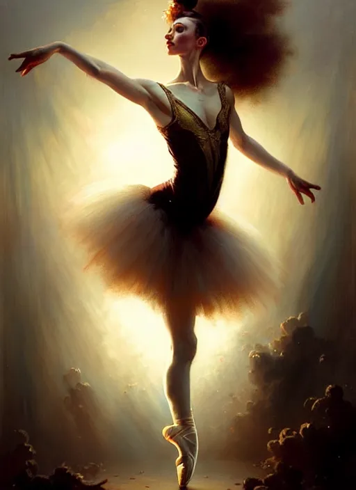 Image similar to giesha prima ballerina by bayard wu, anna podedworna, gaston bussiere, greg rutkowski