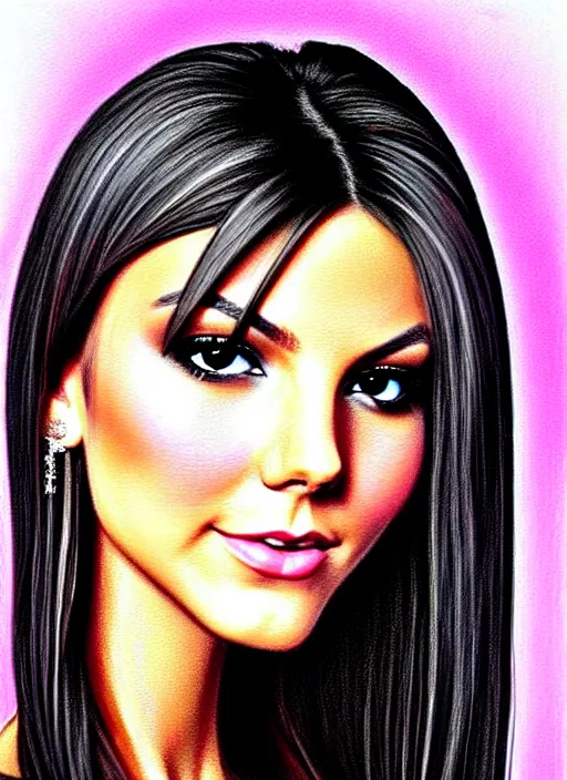 Image similar to elegant Victoria Justice the mean girl. ultra detailed painting at 16K resolution and epic visuals. epically surreally beautiful image. amazing effect, image looks crazily crisp as far as it's visual fidelity goes, absolutely outstanding. vivid clarity. ultra. iridescent. mind-breaking. mega-beautiful pencil shadowing. beautiful face. Ultra High Definition. amazingly crisp sharpness. photorealistic 3D rendering on film cel processed twice..