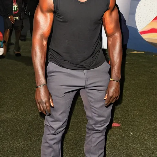 Image similar to kevin hart, 7 foot tall, ultra realistic, full length shot,