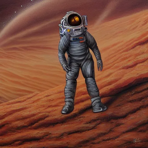 Prompt: extremely detailed painting of carl sagan on mars, detailed face