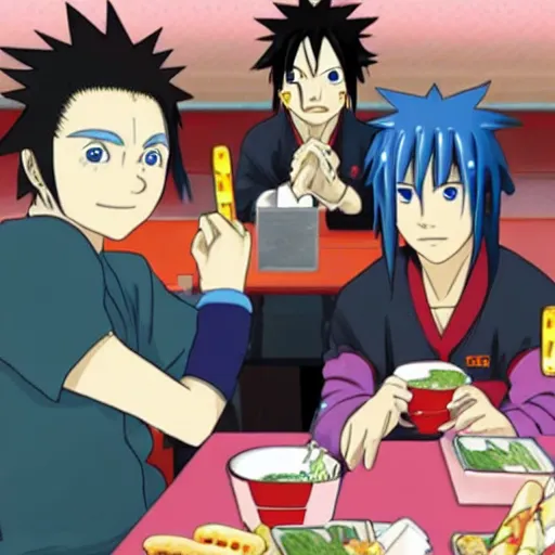 Image similar to sasuke at mcdonald's.