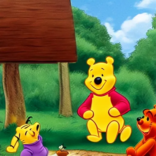 Prompt: bootleg Winnie the Pooh