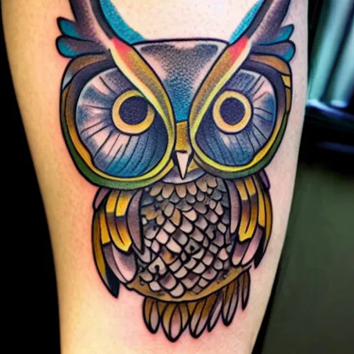 an owl and butterfly tattoo | Stable Diffusion | OpenArt
