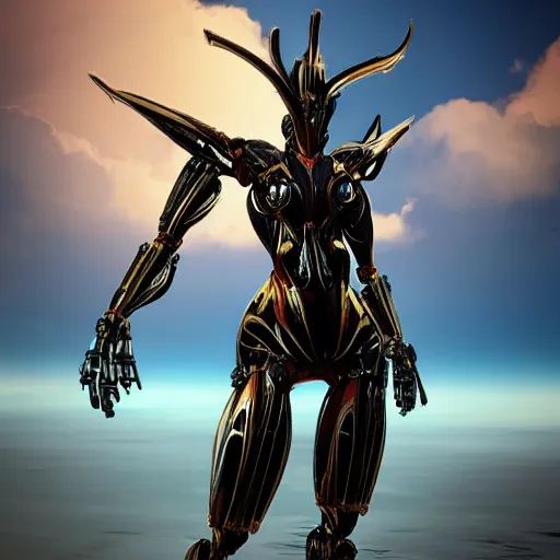 Image similar to looking up at a highly detailed 300 foot tall giant exquisite beautiful female warframe, as an anthropomorphic robot dragon, posing elegantly over your tiny form, detailed legs looming over you, camera on the ground, at the beach on a sunset, sleek streamlined design, streamlined matte black armor, sharp detailed claws, detailed sharp robot dragon feet, worms eye view, giantess shot, upward shot, ground view shot, leg shot, front shot, cinematic shot, high quality warframe fanart, captura, realistic, professional digital art, high end digital art, furry art, giantess art, anthro art, DeviantArt, artstation, Furaffinity, 8k HD render, epic lighting